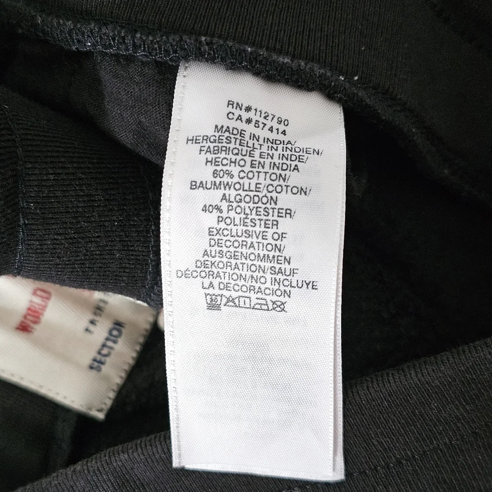 True Religion Shine Jogger Sweatpants Black Cotton Blend Logo Lounge Athletic S